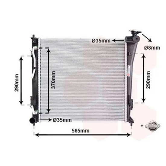 Radiator Motor HYUNDAI i40 2012-> Radiator apa pentru benzina cu/fara aer conditionat CV automata (63,8x46,8) Perioada 2011 2012 2013 2014 2015 2016