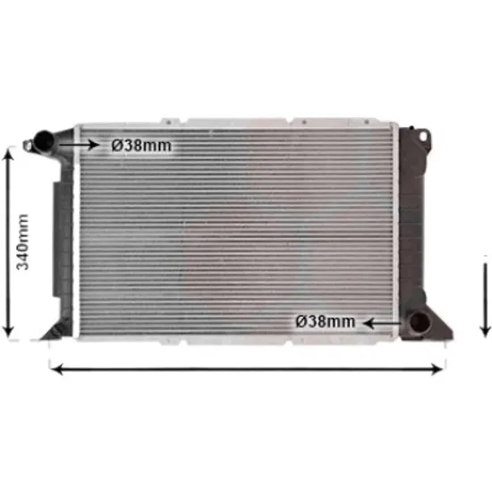Radiator apa FORD TOURNEO 1994->2014 pentru 2.5 TD, perioada 1994 1995 1996 1997 1998 1999 2000