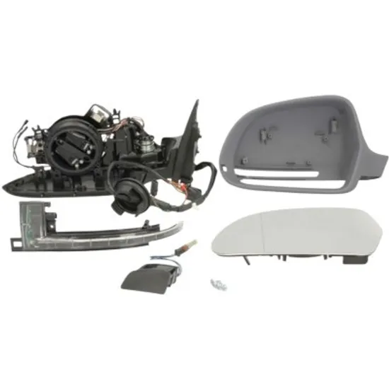 Oglinda exterioara stanga AUDI A6 Allroad C7 2012->2018, A6 C6 2004->2011 perioada 2008 2009 2010 2011 2012 2013 2014 cu semnal, reglaj electric, numar pini 8, cu incalzire,