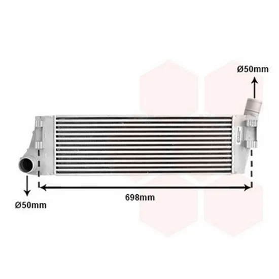 Intercooler RENAULT SCENIC 2 2003->2009 Radiator intercooler 1,5 - 1,9 DCi 584x187x50 Perioada 2003 2004 2005 2006 2007 2008