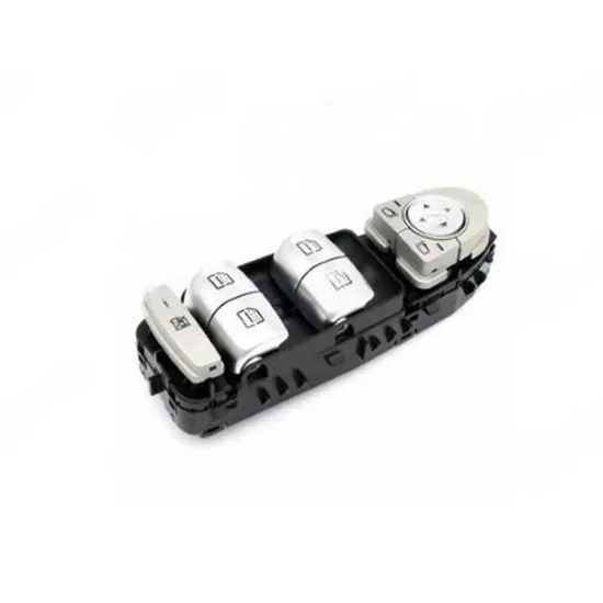 Buton oglinda MERCEDES GLC X253 2015-> Panou butoane oglinzi fata (suport negru/butoane argintii) (lumina rosie) pentru 4 usi (3pin) STANGA Perioada 2020 2021 2022 2023