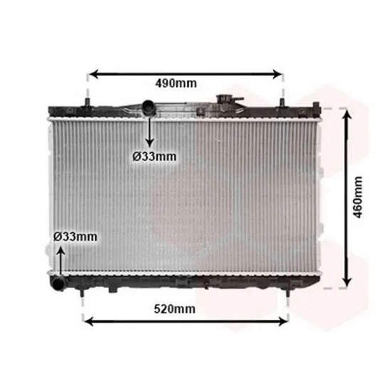 Radiator Motor KIA CERATO 2004->2009 Radiator apa pentru 1,6I - 2,0 I 16V cu/fara aer conditionat (37,5x67x26) ->2006 Perioada 2004 2005 2006 2007 2008 2009 2010 2011 2012
