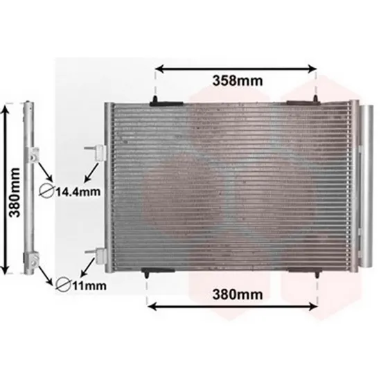 Radiator Aer Conditionat CITROEN C5 3 Sedan RD 2008-> Radiator aer conditionat 1.6 THP- 1.6 Hdi 2011-> 574x378x 2008->2016 Perioada 2008 2009 2010 2011 2012 2013 2014 2015 2016