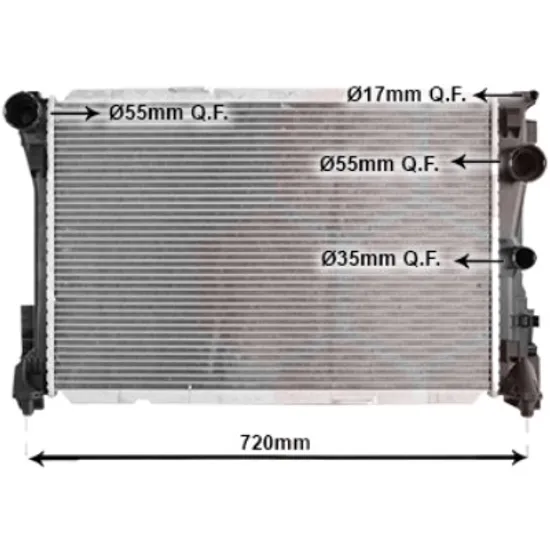 Radiator apa MERCEDES SLK R172 2011-> pentru 200, perioada 2015 2016 2017 2018 2019 2020