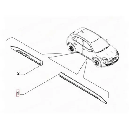 Bandou Usa FIAT 600 2023-> Bandou usa fata (O) DREAPTA Perioada 2023 2024 2025