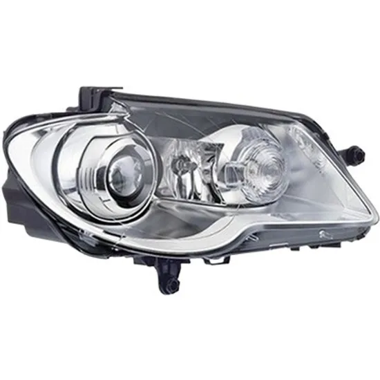 Far dreapta VW TOURAN 2003->2010 perioada 2003 2004 2005 2006 2007 de la an de fabricatie 09/2006, cu motor reglaj, fara unitate de control Xenon, Bi-Xenon, semnal transparent, cu reglaj distanta iluminare automat, adaptiv, cu bec D1S tub descarcare gaze cu bec H8,