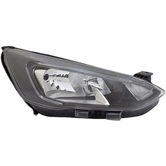 Far dreapta FORD FOCUS 4 2018-> perioada 2018 2019 2020 2021 2022 2023 pana la an de fabricatie 2022, cu motor reglaj, fara unitate comanda LED pentru lumini de pozitie, fumuriu, cu reglaj electric, pentru daylight LED, cu bec H1/H7