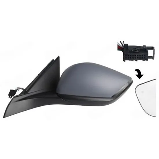 Oglinda OPEL ASTRA L 2021-> Oglinda exterioara electrica cu incalzire cu rabatare electrica pentru vopsit (cu semnal LED si lampa podea si senzor banda) (18H10P) STANGA Perioada 2021 2022 2023 2024 2025
