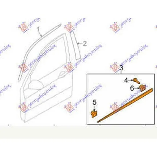 Bandou Usa KIA CERATO 2004->2009 Bandou usa fata stanga Perioada 2004 2005 2006 2007 2008 2009 2010 2011 2012