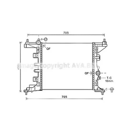 Radiator Motor OPEL MERIVA B 2010->2017 Radiator apa pentru 1 4i - 16V 47x42,8 A14XER Perioada 2010 2011 2012 2013 2014 2015 2016 2017 2018 2019 2020