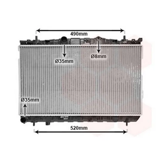 Radiator Motor HYUNDAI ELANTRA 2007->2011 Radiator apa pentru 2,0 CRDi cu/fara aer conditionat (37,5x67x26) CV manuala Perioada 2005 2006 2007 2008 2009 2010 2011