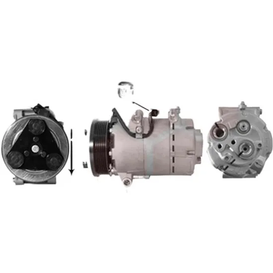 Compresor aer conditionat FORD C-MAX 1 2007->2010, FOCUS C-MAX 2003->2007, FOCUS 2 2004->2013 pentru 1.8 TDCi, perioada 2005 2006 2007 2008 2009 2010 2011 2012