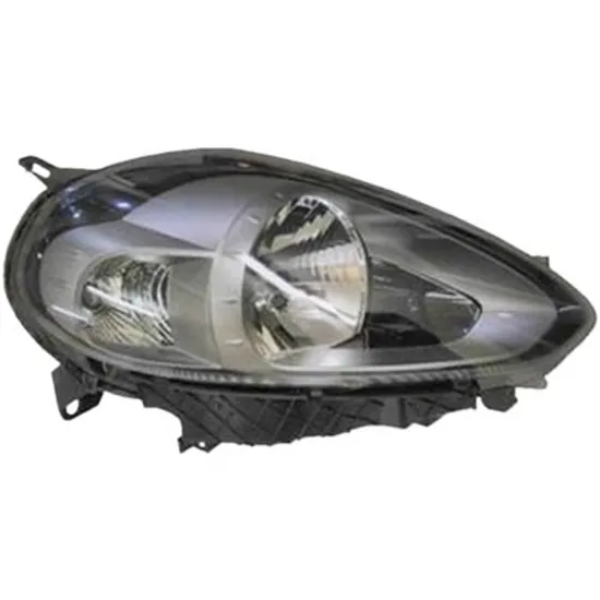 Far dreapta FIAT PUNTO 199 2012-> perioada 2012 2013 2014 2015 2016 2017 cu motor reglaj, fumuriu, cu reglaj electric, cu lumina de zi, cu bec H4, pentru Sport/MyLife