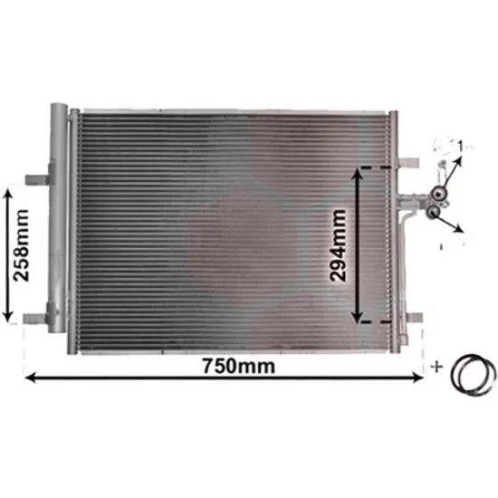 Radiator aer conditionat AUDI A5 Sportback 8TA 2009->2020 3.0 TDI quattro 180KW 245CP , pentru motor CDUC, CKVB, CKVC perioada 2011 2012,2013,2014,2015,2016 2017