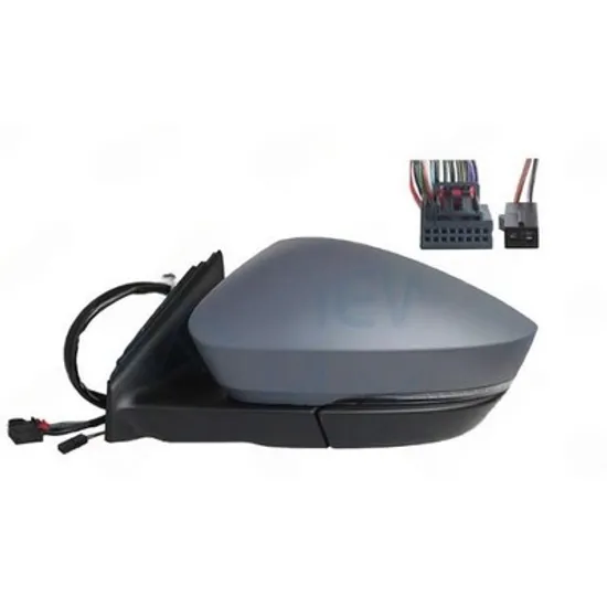 Oglinda SKODA KAROQ 2020-> Oglinda exterioara electrica cu incalzire cu rabatare electrica pentru vopsit cu memorie si Heliomata (cu semnal si lampa podea si senzor banda) (15+2pin) STANGA Perioada 2021 2022 2023 2024 2025