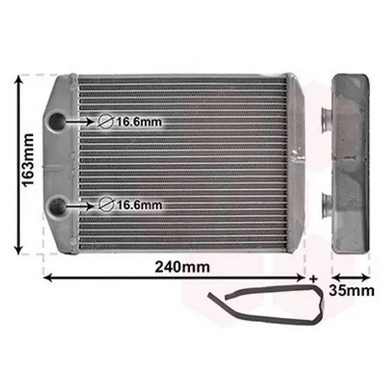 Radiator Incalzire DACIA DOKKER 2012-> Calorifer (BR) (190x155x26) Perioada 2012 2013 2014 2015 2016 2017 2018