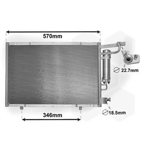 Radiator Aer Conditionat FORD B-MAX 2012-> Radiator aer conditionat benzina 1,5 TDCI (57x35) Perioada 2012 2013 2014 2015 2016 2017 2018