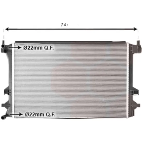 Radiator apa VW T-CROSS 2018-> 1.0 TSi 85KW 116CP , pentru motor DKJA, DKRF perioada 2018 2019,2020,2021,2022 2023