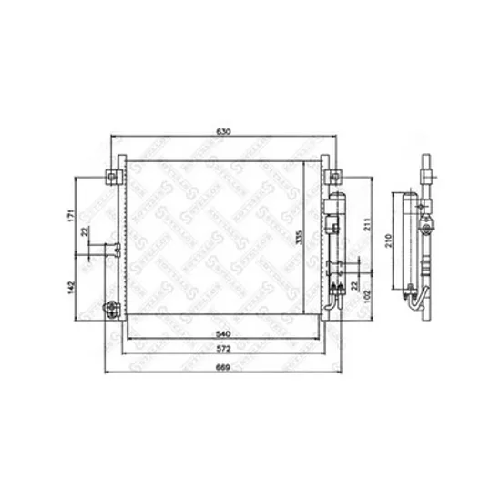 Radiator Aer Conditionat MAZDA MX-5 2005->2014 Radiator aer conditionat 1,8 - 2,0 benzina (55,8x33) Perioada 2004 2005 2006 2007 2008 2009 2010 2011 2012