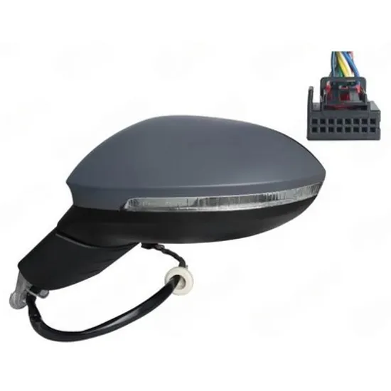Oglinda VW GOLF 8 2019-> Oglinda exterioara electrica cu incalzire pentru vopsit cu memorie (cu semnal si lampa podea) (11 PIN) STANGA Perioada 2024 2025