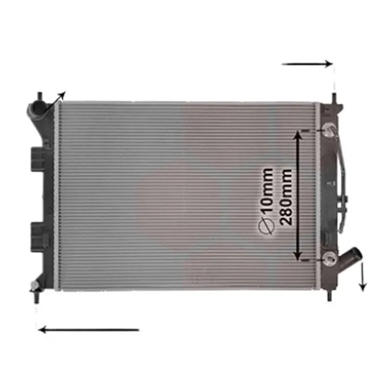Radiator apa KIA PRO CEED 2013->2018 1.6 CVVT 95KW 130CP , pentru motor G4FC perioada 2013 2014,2015,2016,2017 2018