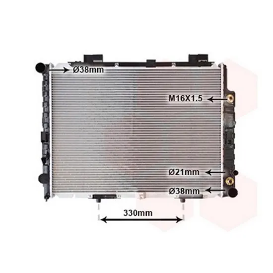 Radiator Motor MERCEDES E-CLASS W210 1995->2002 Radiator apa pentru 200/220CDI CV manuala/automata cu/fara aer conditionat (64x49.6) Perioada 1995 1996 1997 1998 1999 2000 2001 2002