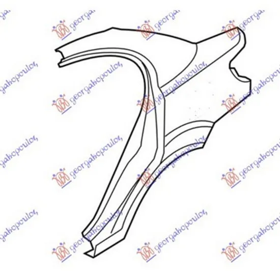 Aripa Spate KIA RIO 2005->2011 Aripa spate dreapta pt 4 usi Perioada 2005 2006 2007 2008 2009 2010 2011