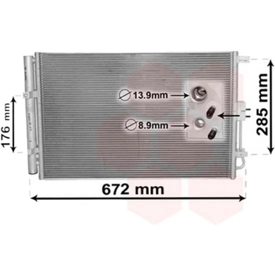 Radiator aer conditionat DACIA DOKKER 2012-> 1.6 61KW 83CP , pentru motor K7M 812, K7M 828 perioada 2012 2013,2014,2015,2016 2017