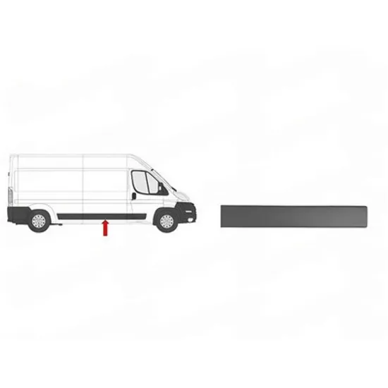 Bandou Usa PEUGEOT BOXER 2006-> Bandou Usa culisanta gri (ampatament scurt) DREAPTA Perioada 2006 2007 2008 2009 2010 2011 2012 2013 2014