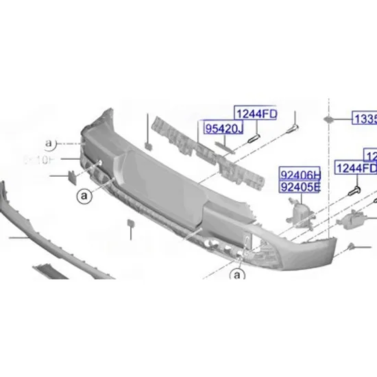 Bara Spate KIA EV9 2023-> Bara spate pentru vopsit (cu 4 senzori parcare) (GT-LINE) (O) Perioada 2023 2024 2025