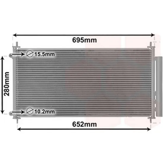 Radiator aer conditionat MERCEDES SPRINTER 903 1995->2006 pentru 311 CDI, perioada 2000 2001 2002 2003 2004 2005 2006