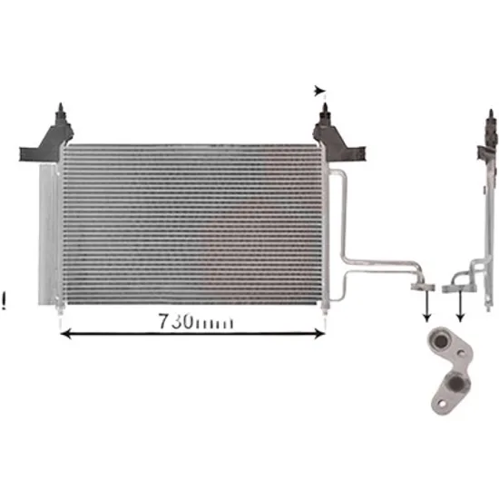 Radiator aer conditionat BMW 1 F20 2011->2019, 1 F21 2011-> pentru 120 d, perioada 2011 2012 2013 2014 2015 2016 2017 2018 2019 2020