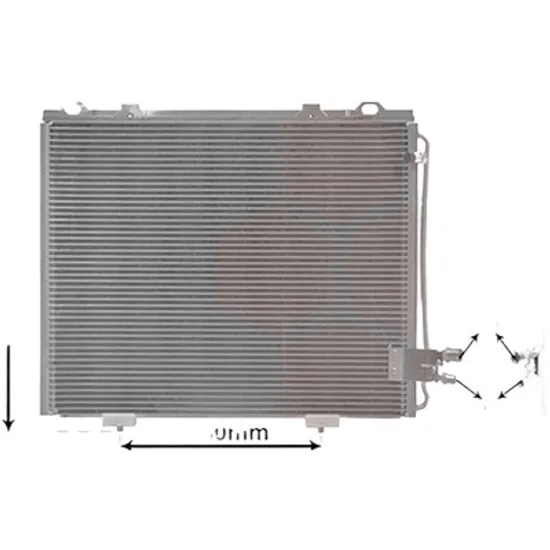 Radiator aer conditionat CITROEN C3 2 2009->2016 1.6 BlueHDi 100 73KW 99CP , pentru motor BHY (DV6FD) perioada 2014 2015,2016,2017,2018 2019