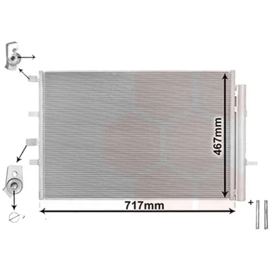 Radiator aer conditionat CITROEN C8 2002-> 2.2 HDi 120KW 163CP , pentru motor 4HP (DW12BTED4), 4HR (DW12BTED4) perioada 2007 2008,2009,2010,2011 2012