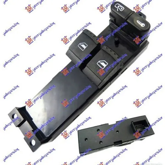 Buton Geamuri SKODA FABIA 1 1999->2008 Panou buton comanda geamuri fata dubla 9 pini ->2004 stanga Perioada 1999 2000 2001 2002 2003 2004 2005 2006 2007 2008