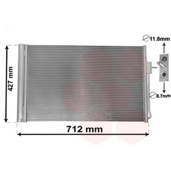 Radiator Aer Conditionat OPEL AMPERA R12 2011->2015 Radiator aer conditionat HYBRID (635x400x16) Perioada 2011 2012 2013 2014 2015 2016 2017