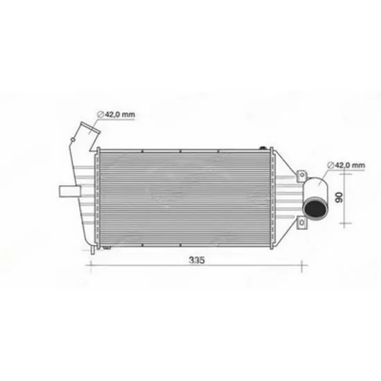 Intercooler OPEL ASTRA G 1998->2009 Radiator intercooler 2.2 16V (01-) benzina - 1.7 TD diesel (240x127) (NISSENS) Perioada 2001 2002 2003 2004 2005 2006 2007 2008 2009