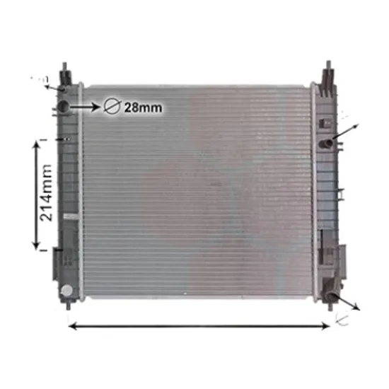 Radiator apa NISSAN NOTE 2013->2020 pentru 1.5 dCi, perioada 2013 2014 2015 2016 2017 2018