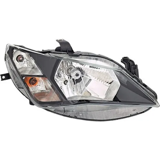 Far dreapta SEAT IBIZA 4 2008->2017 perioada 2015 2016 2017 cu motor reglaj, semnal transparent, cu reglaj electric, cu bec H4