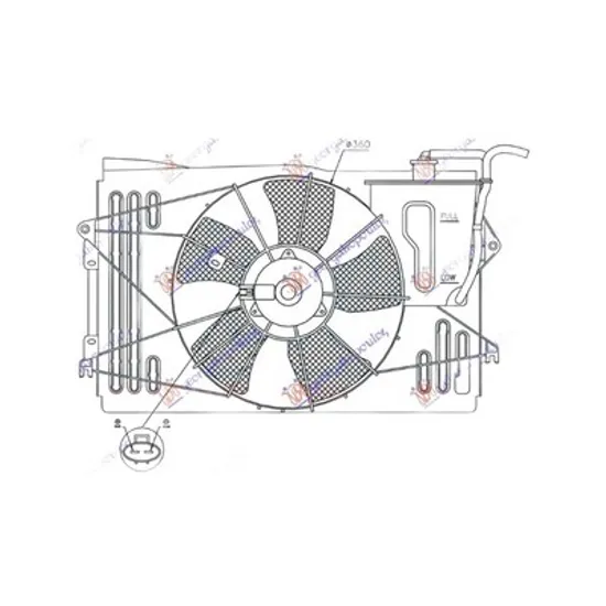 Ventilator Motor TOYOTA COROLLA Verso 2004->2009 Electroventilator complet benzina cu surub Perioada 2002 2003 2004 2005 2006 2007 2008 2009