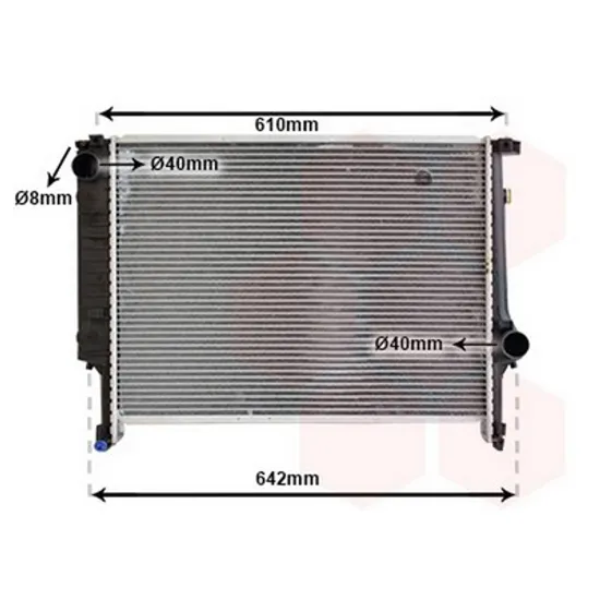 Radiator Motor BMW 3 E36 1990->1998 Radiator apa pentru 2.5 T.D - 3.0/3.2 M3 (55x41x42) Perioada 1990 1991 1992 1993 1994 1995 1996 1997 1998
