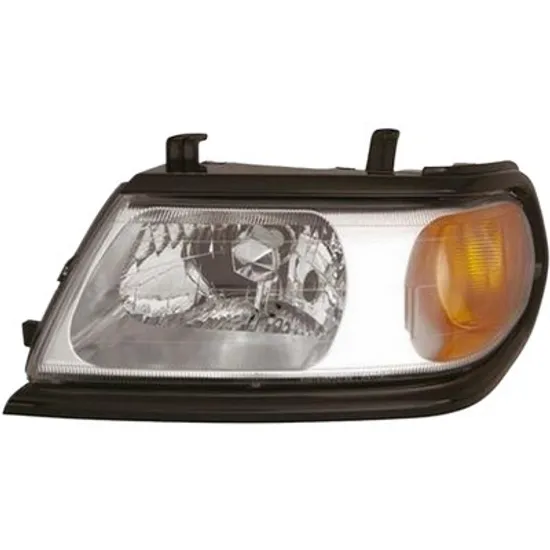 Far stanga MITSUBISHI PAJERO SPORT 1 1996->2012 perioada 1998 1999 2000 de la an de fabricatie 06/2004, fara motor reglaj, semnal galben, cu reglaj electric, cu bec H4