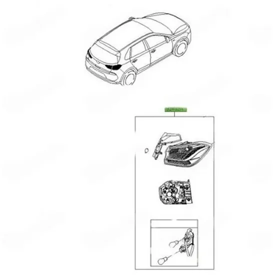 Stop Spate HYUNDAI i30 2017-> Lampa stop spate exterior (H/B) (O) DREAPTA Perioada 2020 2021 2022 2023 2024 2025