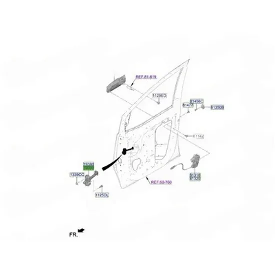 Opritor usa HYUNDAI STARIA 2025-> Opritor usa fata (O) DREAPTA Perioada 2025