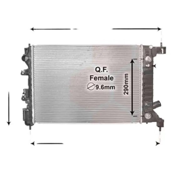 Radiator apa CHEVROLET AVEO hatchback T300 2011->, AVEO SEDAN T300 2011-> pentru 1.4, perioada 2011 2012 2013 2014 2015 2016