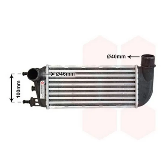 Intercooler FORD KA 2008-> Radiator intercooler 1,3 JTDM-JTD 29x13x6,4 Perioada 2008 2009 2010 2011 2012 2013 2014 2015 2016