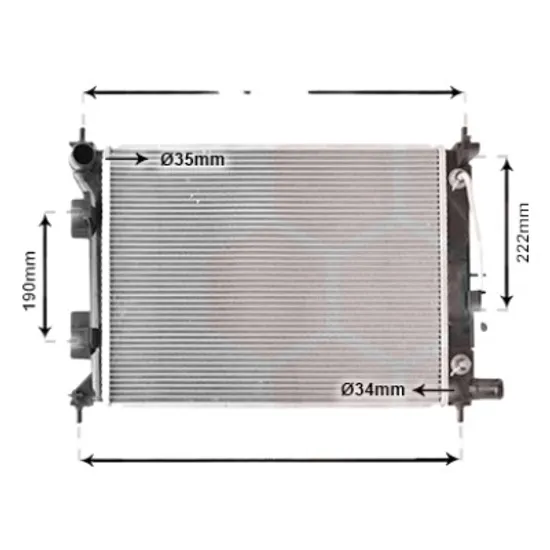 Radiator apa HYUNDAI i20 2014->2020 pentru 1.4, 1.4 Magna, perioada 2014 2015 2016 2017 2018 2019
