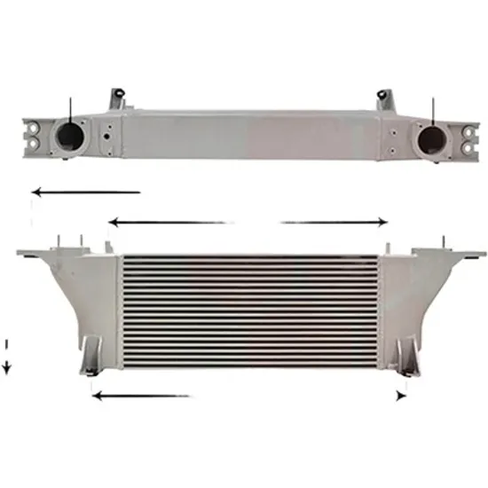 Intercooler NISSAN NAVARA D40 2004->2014, PATHFINDER 3 2005->2014 pentru 3.0 dCi, perioada 2010 2011 2012 2013 2014 2015
