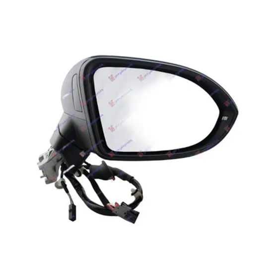 Oglinda VW PASSAT B8 2014-> Oglinda exterioara reglaj electric cu incalzire rabatabila electrica cu semnal, lampa podea, senzor banda si memorie AQ dreapta Perioada 2014 2015 2016 2017 2018 2019 2020 2021 2022 2023 2024