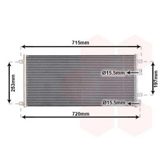Radiator Aer Conditionat IVECO DAILY 4 2006->2012 Radiator aer conditionat 2.8 D/TDi (64x31x16) 2003-> Perioada 2006 2007 2008 2009 2010 2011
